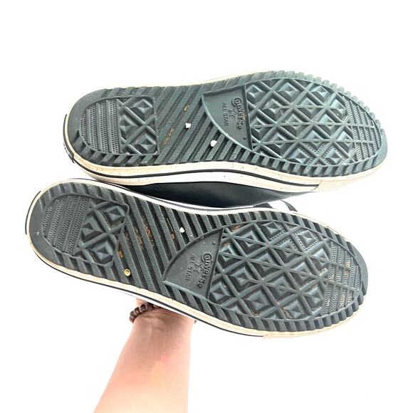 Converse Grey Leather Junior HIghtops sz 6 - Picture 4 of 8